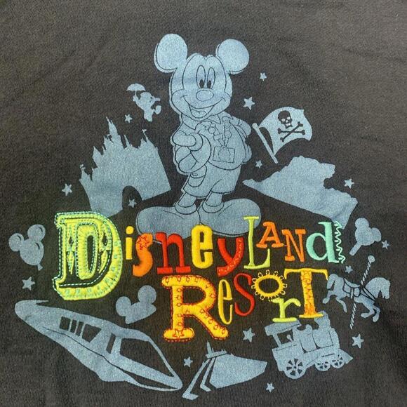 Disneyland Resort Zip Hoodie Sweatshirt Navy Women XXL Embroidered, Print, Nice! - Picture 11 of 12